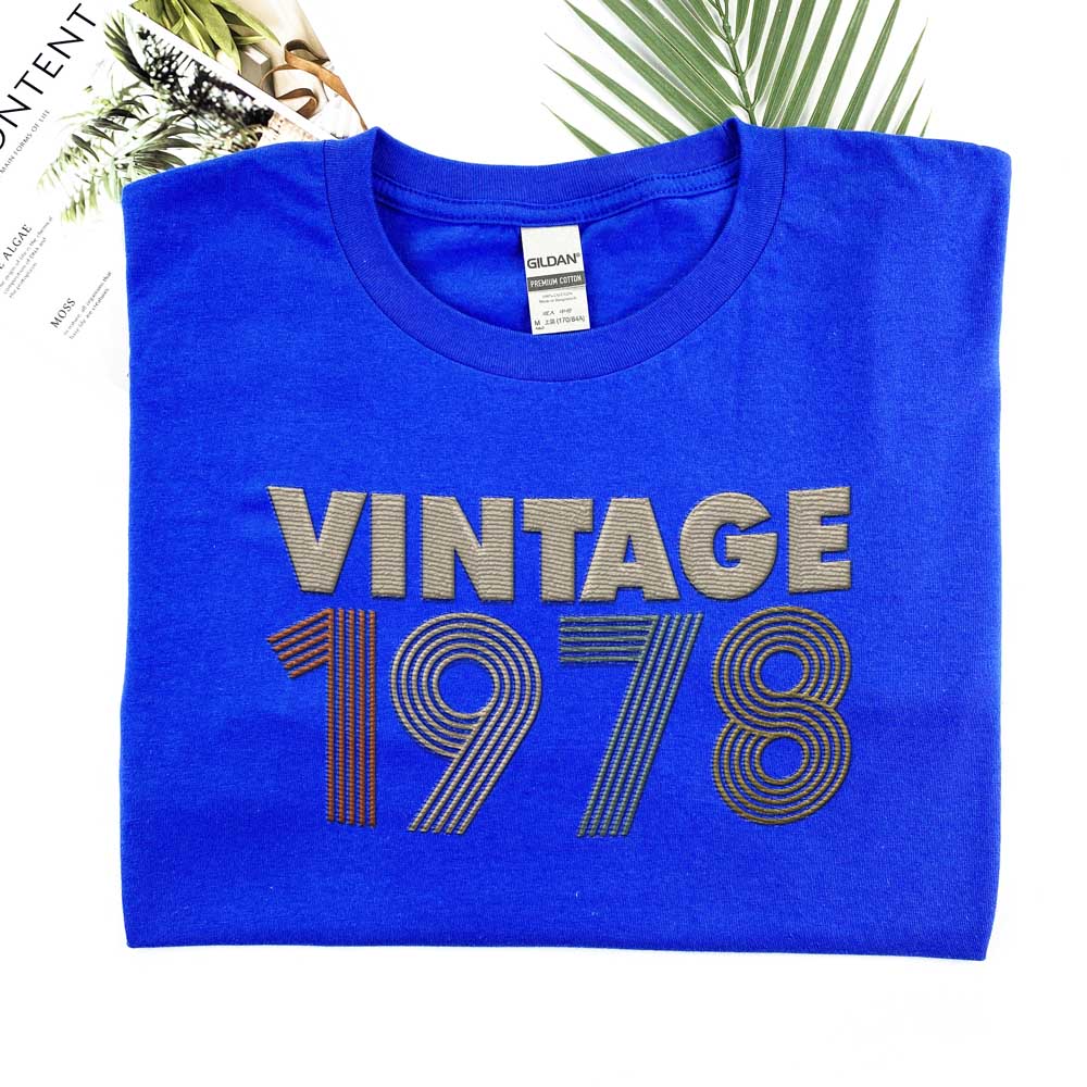 Vintaged 1978 Embroidered T-Shirt Vintaged 1978 Embroidered T-Shirt