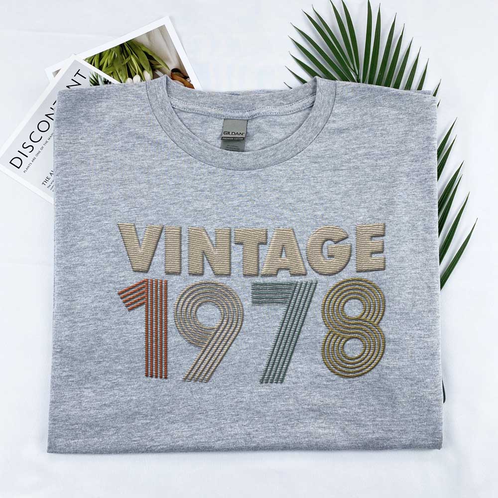 Vintaged 1978 Embroidered T-Shirt Vintaged 1978 Embroidered T-Shirt