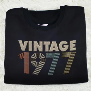 Vintaged 1977 Embroidered Sweatshirt