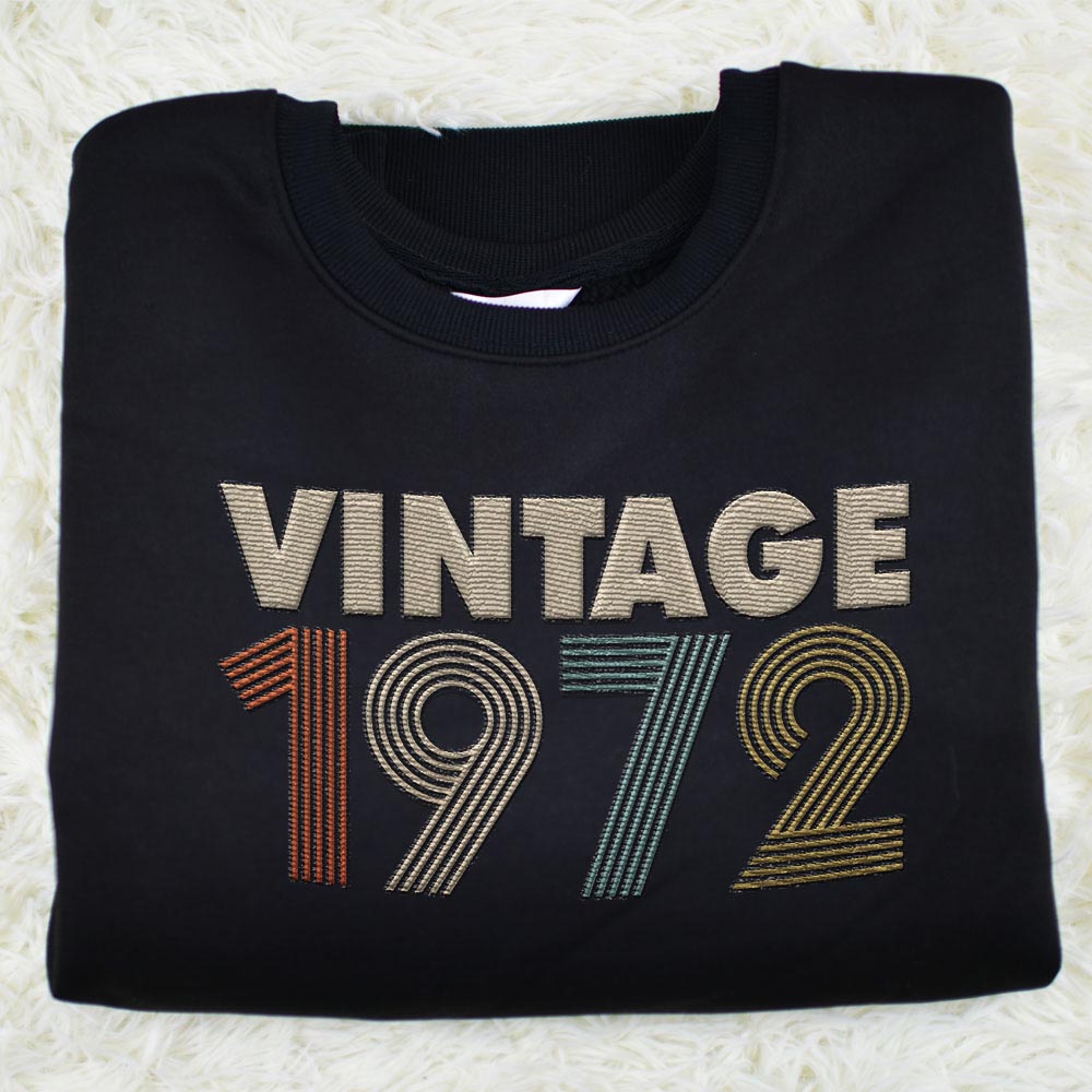 Vintaged 1972 Embroidered Sweatshirt Vintaged 1972 Embroidered Sweatshirt