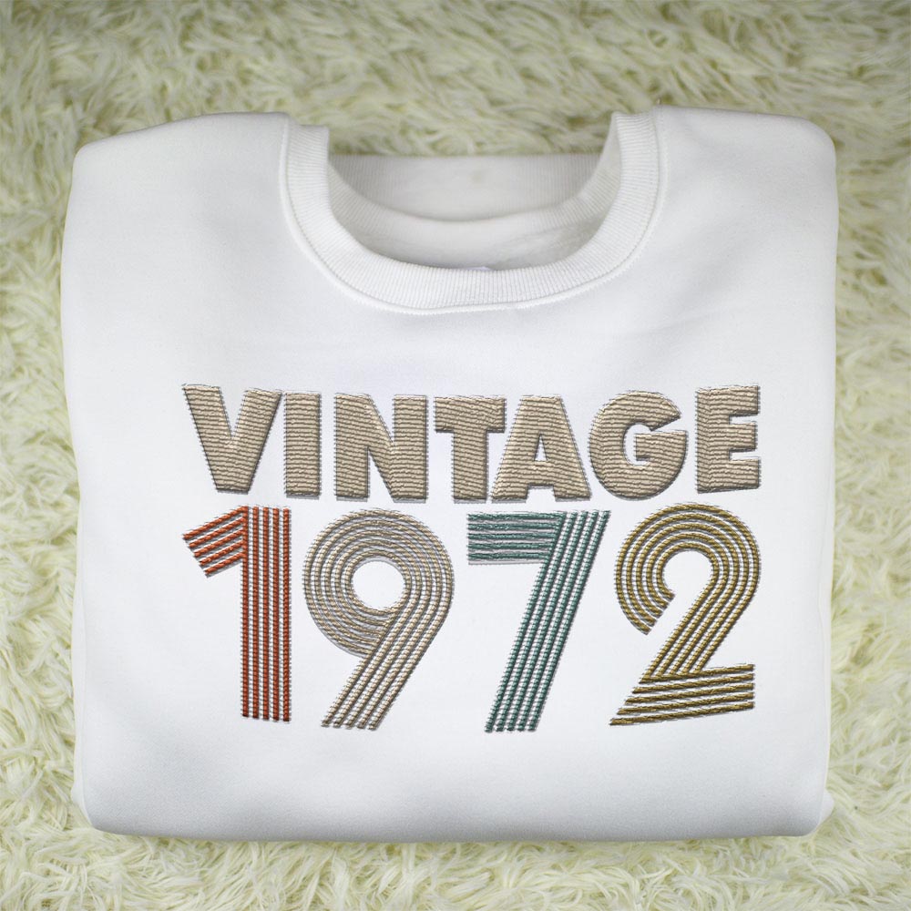 Vintaged 1972 Embroidered Sweatshirt Vintaged 1972 Embroidered Sweatshirt