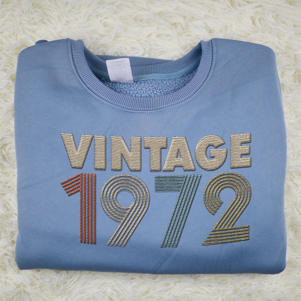 Vintaged 1972 Embroidered Sweatshirt Vintaged 1972 Embroidered Sweatshirt