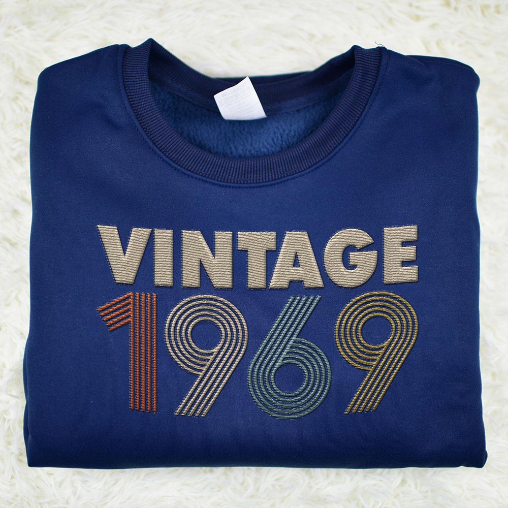 Vintaged 1969 Embroidered Sweatshirt Vintaged 1969 Embroidered Sweatshirt