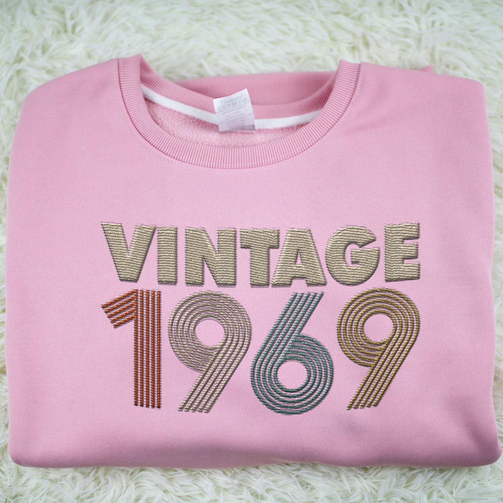 Vintaged 1969 Embroidered Sweatshirt Vintaged 1969 Embroidered Sweatshirt