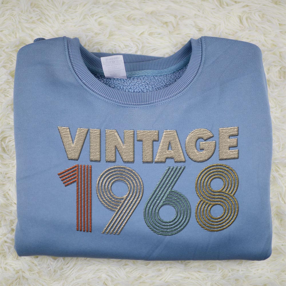 Vintaged 1968 Embroidered Sweatshirt Vintaged 1968 Embroidered Sweatshirt