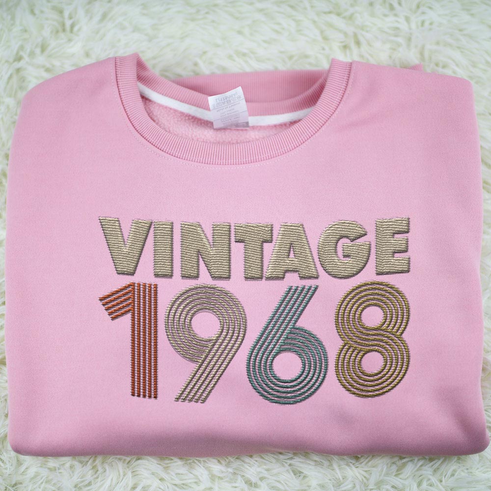 Vintaged 1968 Embroidered Sweatshirt Vintaged 1968 Embroidered Sweatshirt