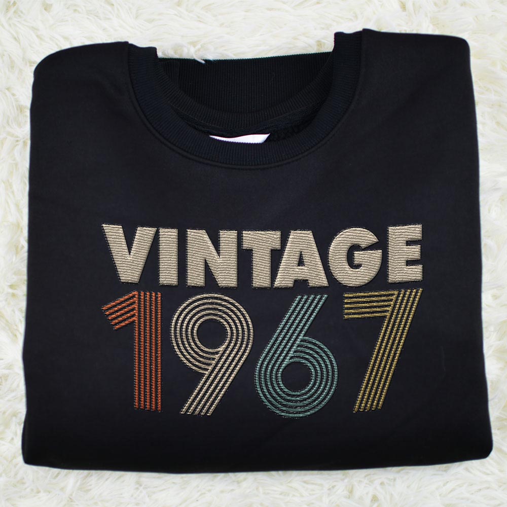 Vintaged 1967 Embroidered Sweatshirt Vintaged 1967 Embroidered Sweatshirt