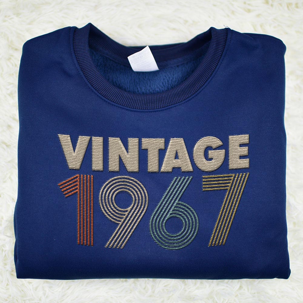 Vintaged 1967 Embroidered Sweatshirt Vintaged 1967 Embroidered Sweatshirt