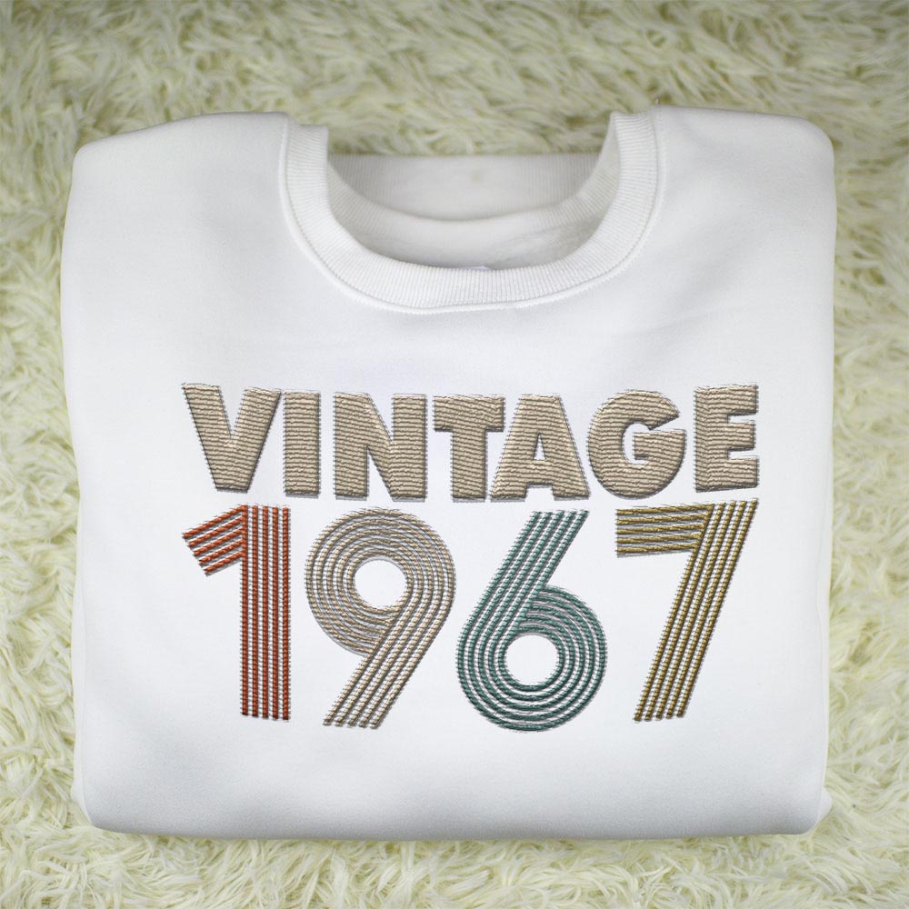 Vintaged 1967 Embroidered Sweatshirt Vintaged 1967 Embroidered Sweatshirt