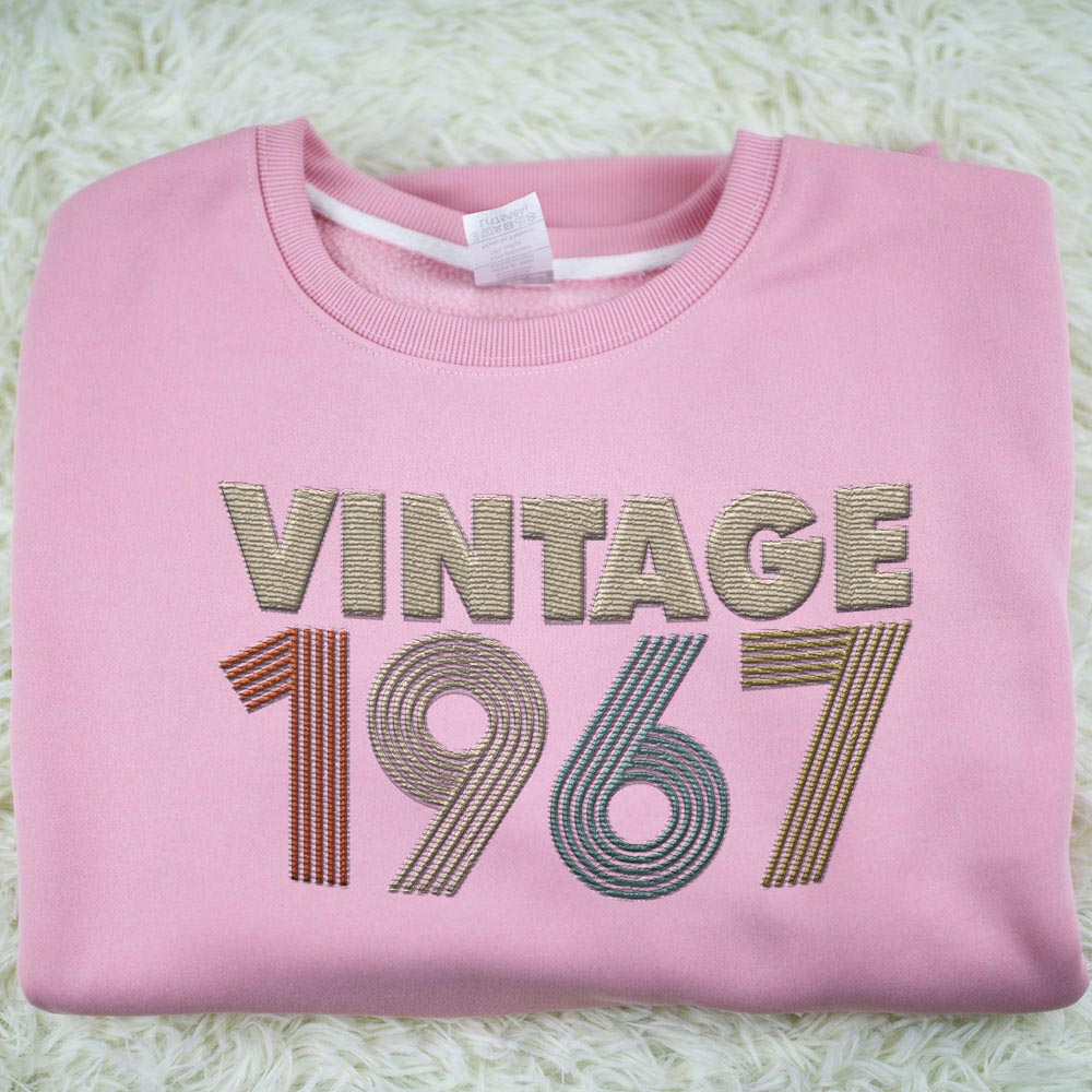 Vintaged 1967 Embroidered Sweatshirt Vintaged 1967 Embroidered Sweatshirt