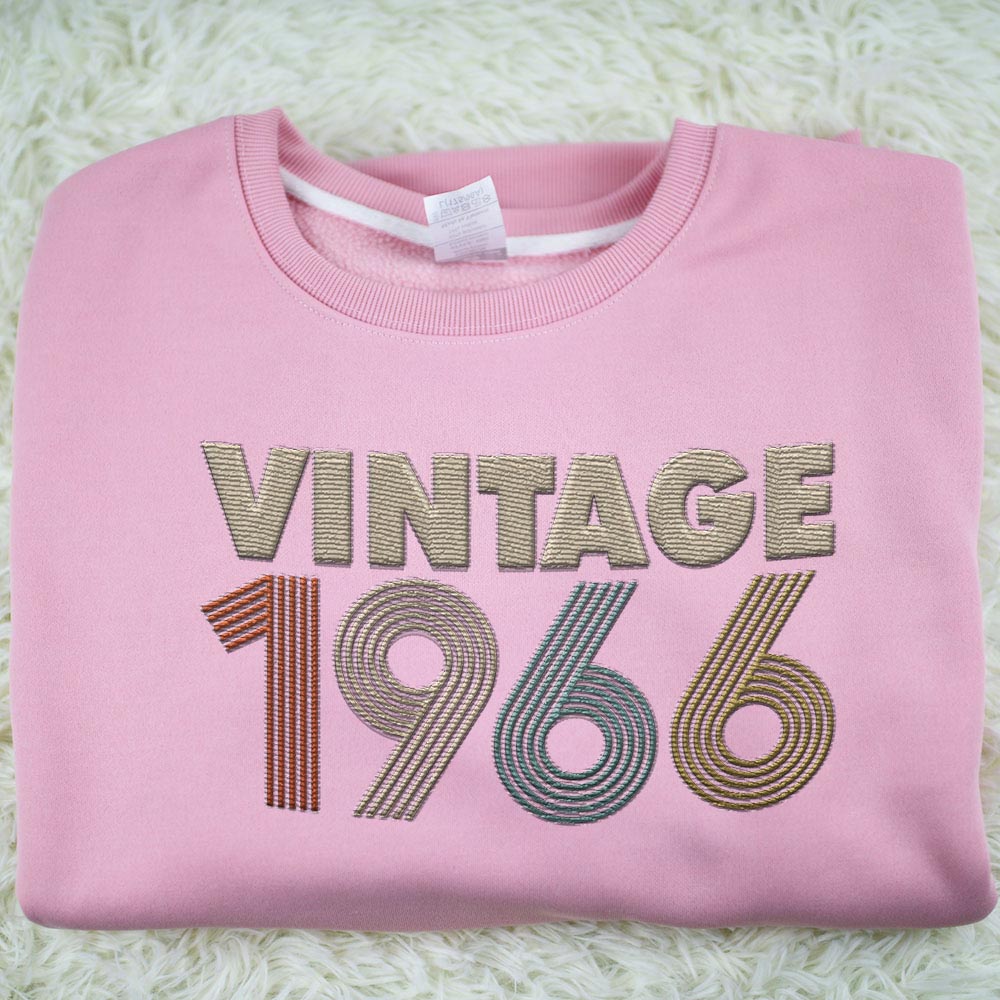 Vintaged 1966 Embroidered Sweatshirt Vintaged 1966 Embroidered Sweatshirt
