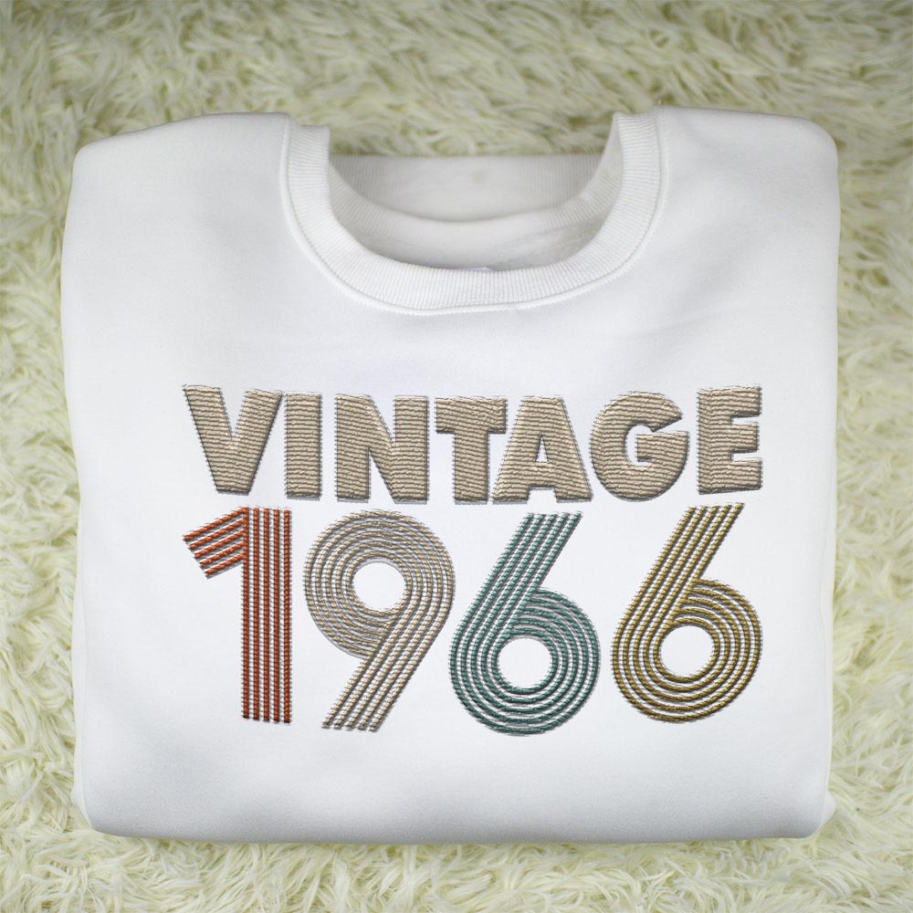 Vintaged 1966 Embroidered Sweatshirt Vintaged 1966 Embroidered Sweatshirt