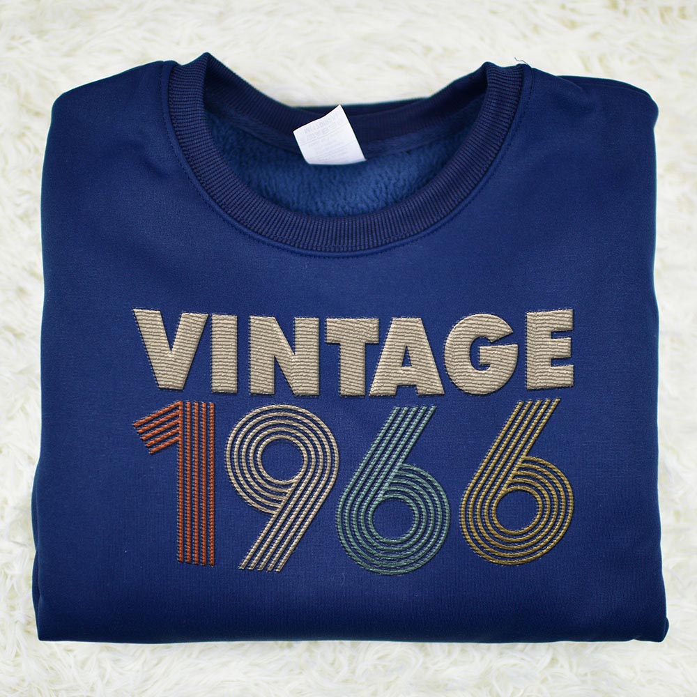 Vintaged 1966 Embroidered Sweatshirt Vintaged 1966 Embroidered Sweatshirt