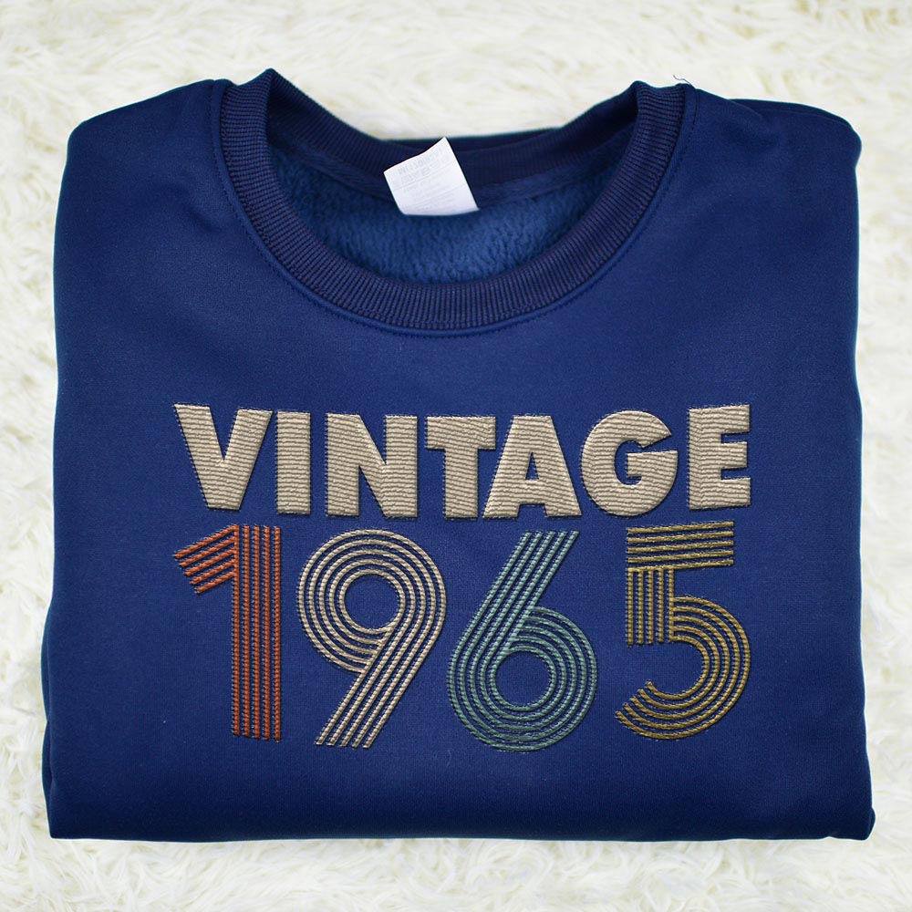 Vintaged 1965 Embroidered Sweatshirt Vintaged 1965 Embroidered Sweatshirt