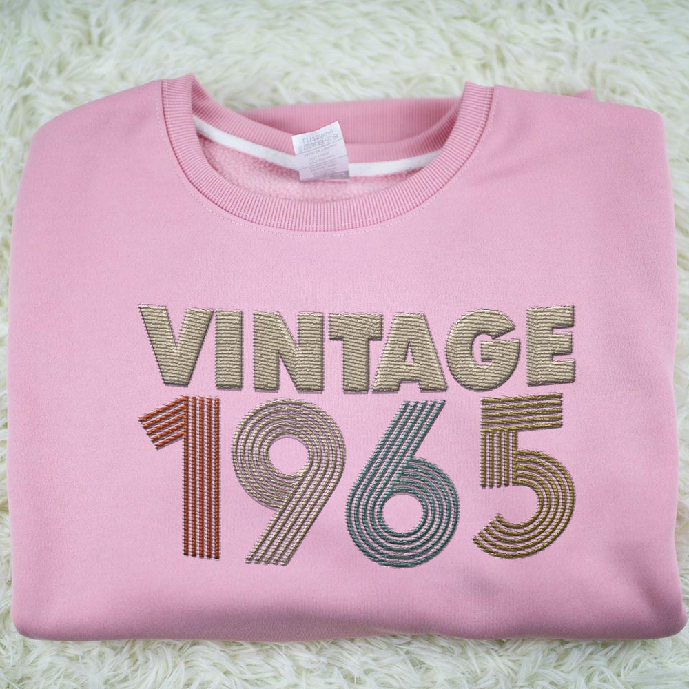 Vintaged 1965 Embroidered Sweatshirt Vintaged 1965 Embroidered Sweatshirt