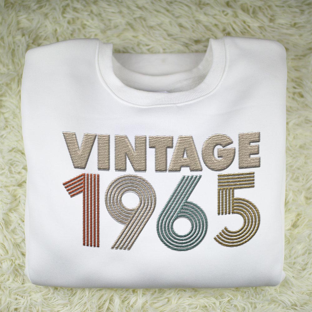 Vintaged 1965 Embroidered Sweatshirt Vintaged 1965 Embroidered Sweatshirt