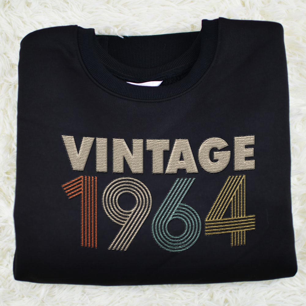 Vintaged 1964 Embroidered Sweatshirt Vintaged 1964 Embroidered Sweatshirt