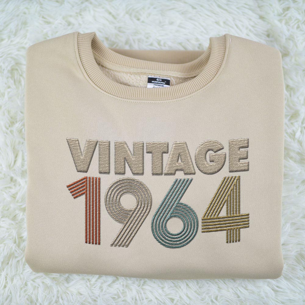 Vintaged 1964 Embroidered Sweatshirt Vintaged 1964 Embroidered Sweatshirt
