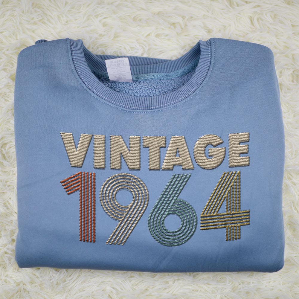 Vintaged 1964 Embroidered Sweatshirt Vintaged 1964 Embroidered Sweatshirt