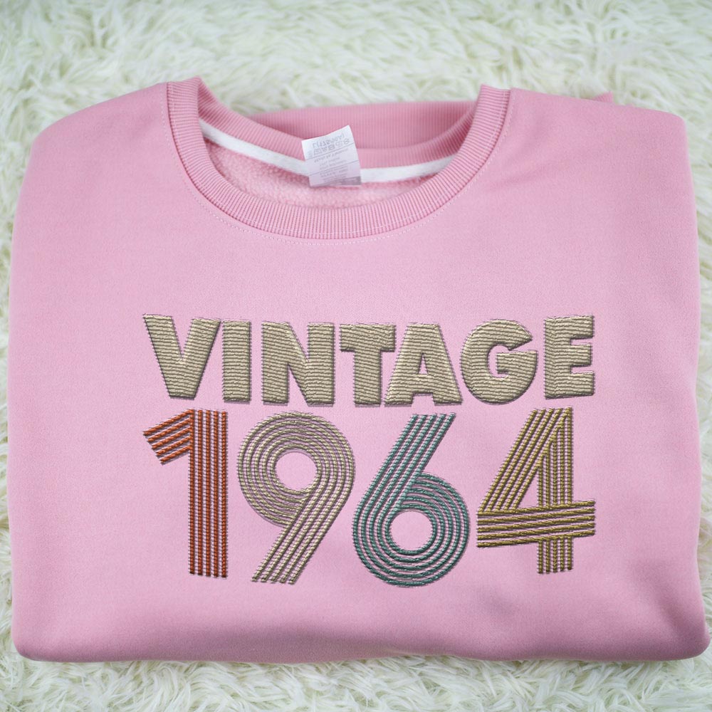 Vintaged 1964 Embroidered Sweatshirt Vintaged 1964 Embroidered Sweatshirt