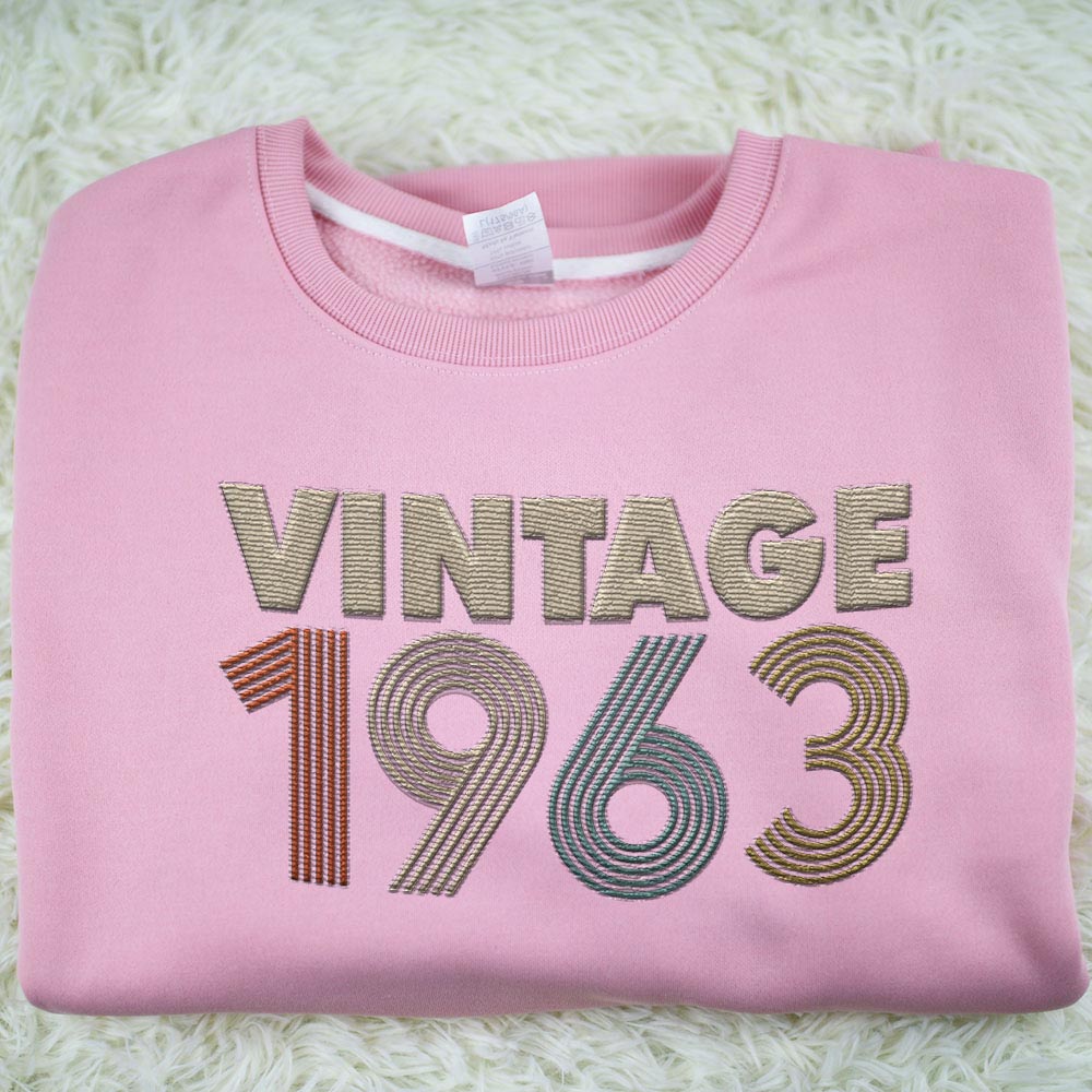 Vintaged 1963 Embroidered Sweatshirt Vintaged 1963 Embroidered Sweatshirt