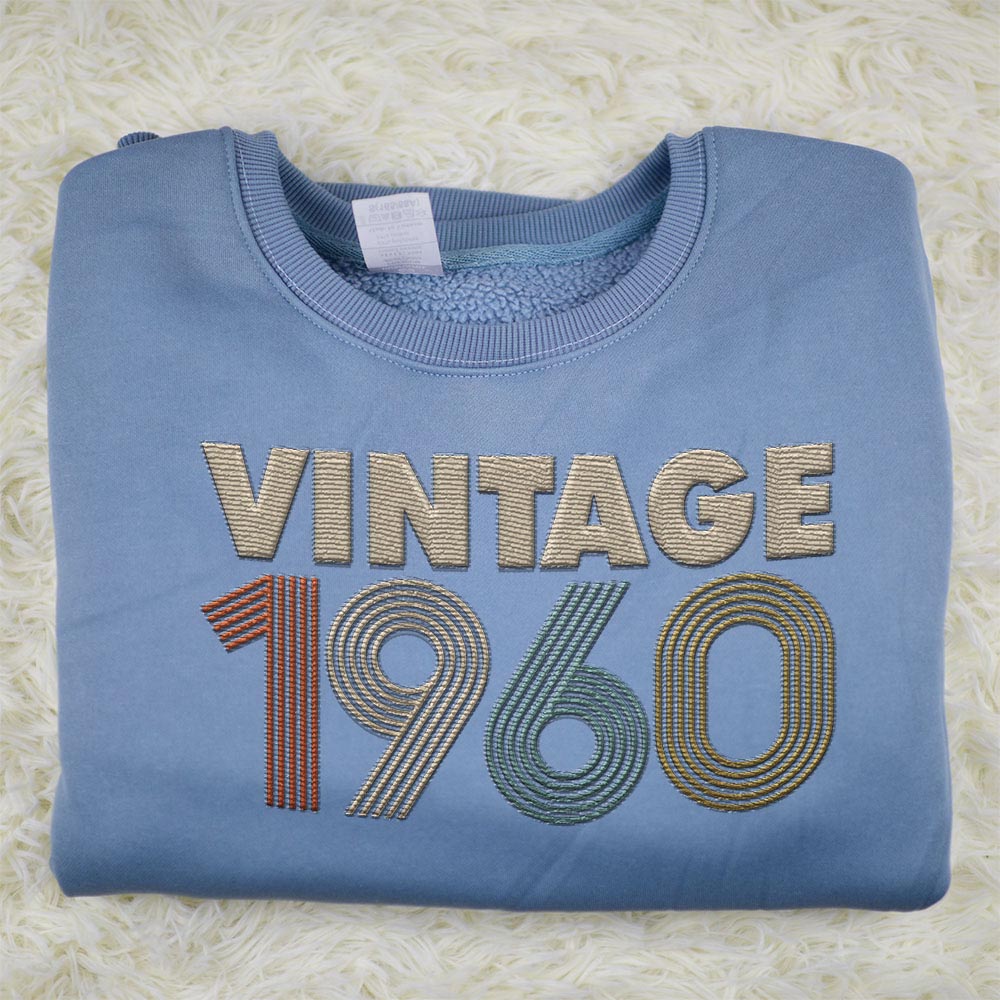 Vintaged 1960 Embroidered Sweatshirt Vintaged 1960 Embroidered Sweatshirt