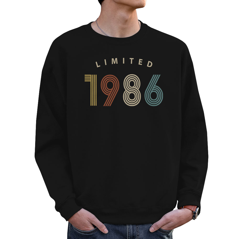 Limited 1986 Birthday Sweatshirt For Men Women Limited 1986 Birthday Sweatshirt For Men Women