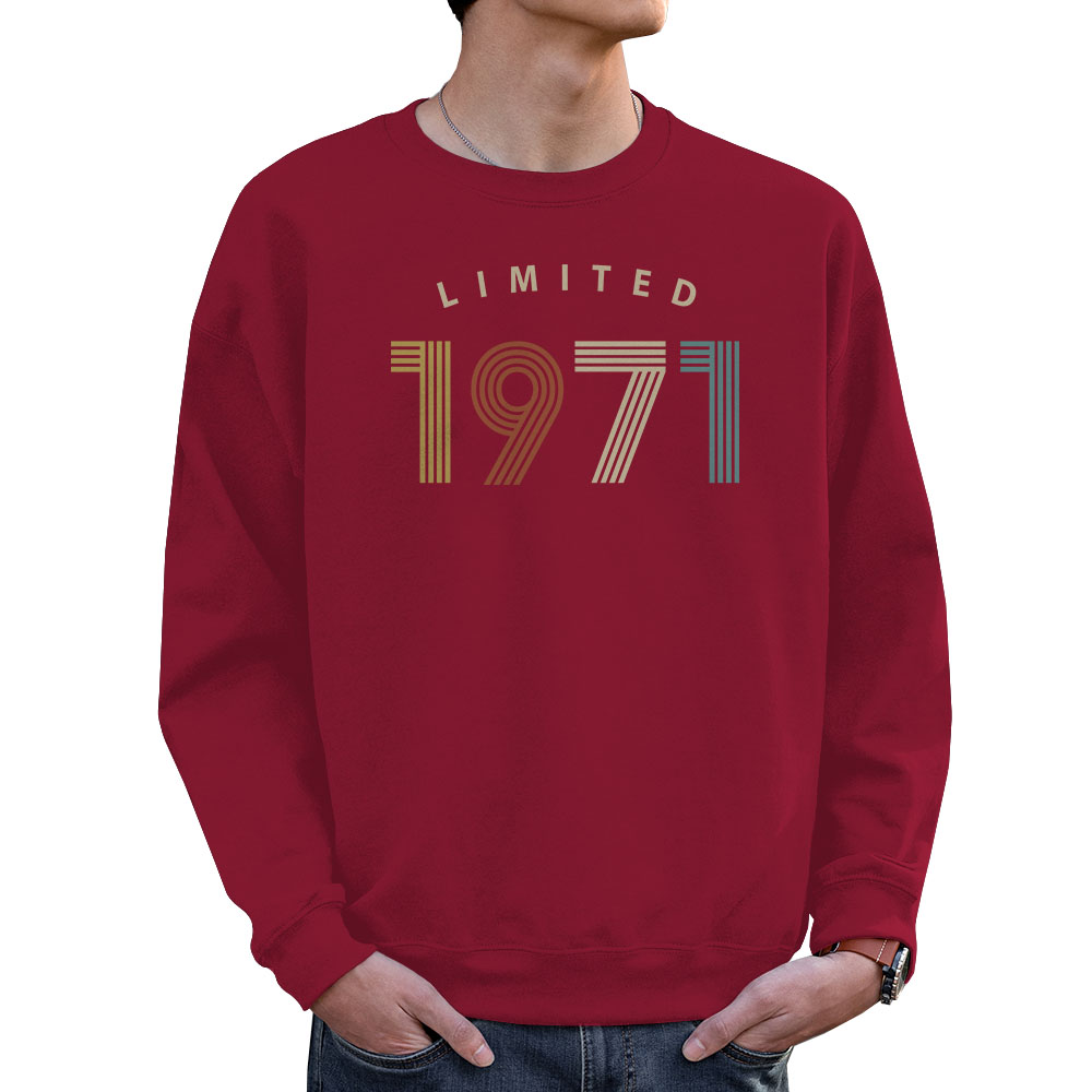 Limited 1971 Birthday Sweatshirt For Men Women Limited 1971 Birthday Sweatshirt For Men Women