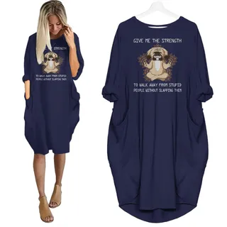 Shih Tzu Print Pocket Dress Funny Saying For Dog Lovers