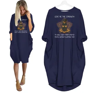 Rottweiler Print Pocket Dress Funny Saying For Dog Lovers