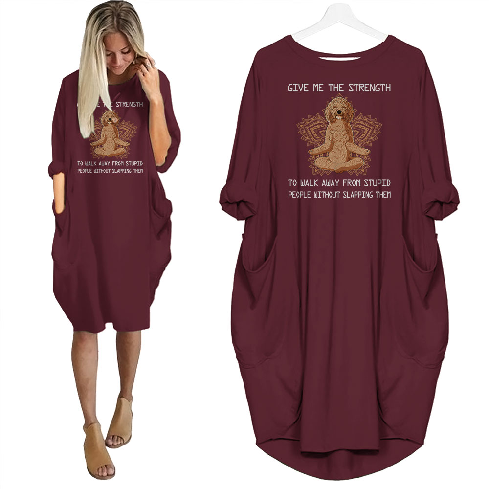 Pocket Dress Funny Saying Poodle Print For Dog Lovers Pocket Dress Funny Saying Poodle Print For Dog Lovers