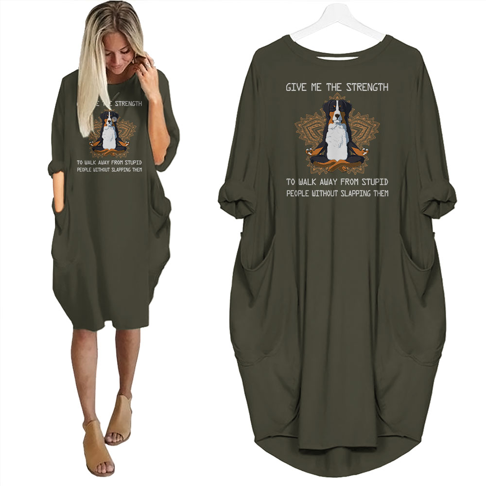 Miniature American Shepherds Print Pocket Dress Funny Saying For Dog Lovers