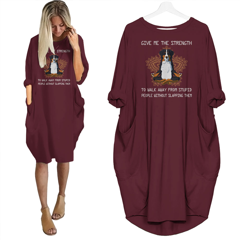 Miniature American Shepherds Print Pocket Dress Funny Saying For Dog Lovers