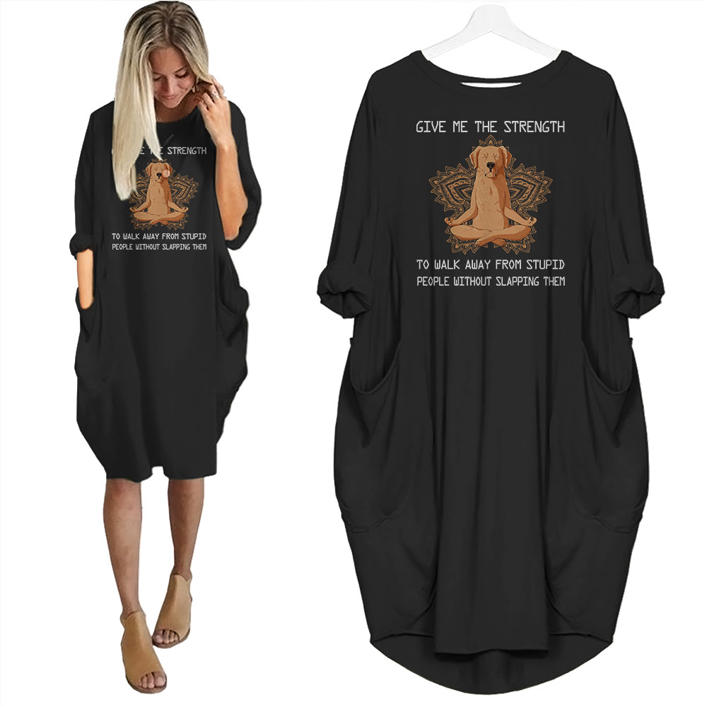 Golden Retriever Print Pocket Dress Funny Saying For Dog Lovers