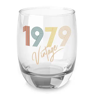 Vintage 1979 Birthday Whiskey Glass