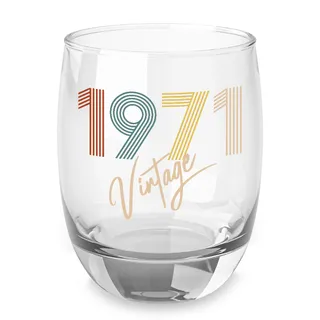 Vintage 1971 Birthday Whiskey Glass