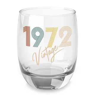 Vintage 1972 Birthday Whiskey Glass