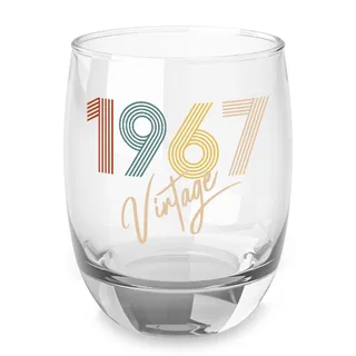 Vintage 1967 Birthday Whiskey Glass