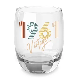 Vintage 1961 Birthday Whiskey Glass