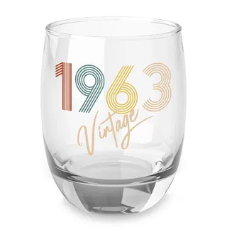 Vintage 1963 Birthday Whiskey Glass