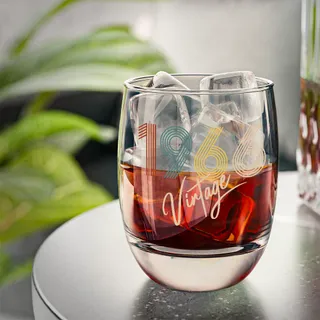 Vintage 1966 Birthday Whiskey Glass – alternate