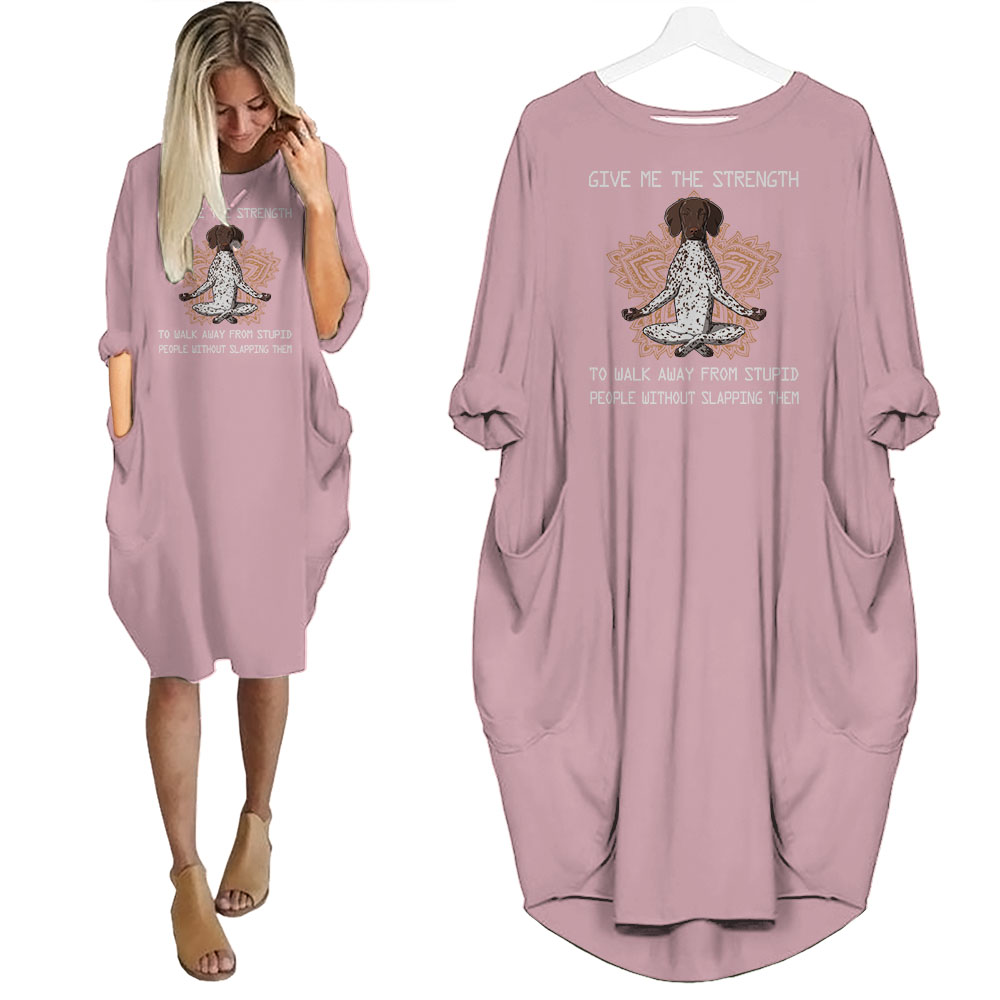 German Shorthaired Pointer Dog Print Pocket Dress Funny Saying German Shorthaired Pointer Dog Print Pocket Dress Funny Saying
