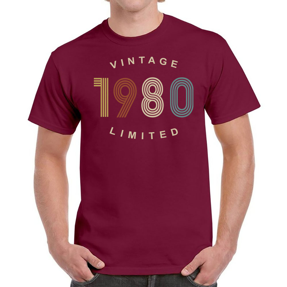 Vintage Limited 1980 Birthday T-Shirt For Men Women