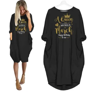 I'm March Queen Birthday Pocket Dress