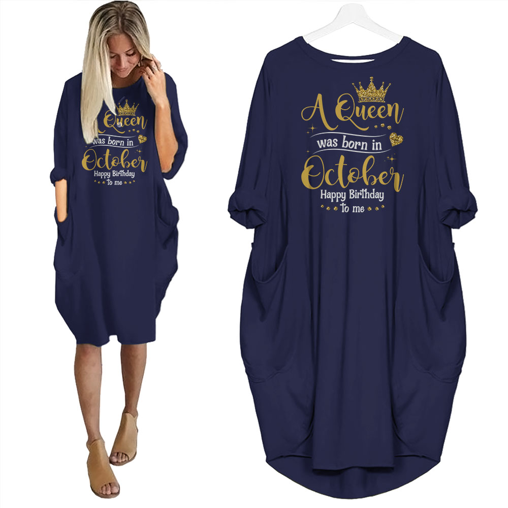 I'm October Queen Birthday Pocket Dress
