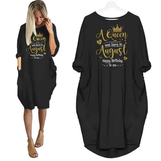 I'm August Queen Birthday Pocket Dress