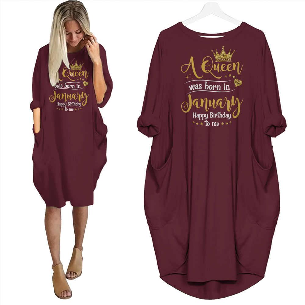 I'm January Queen Birthday Pocket Dress I'm January Queen Birthday Pocket Dress