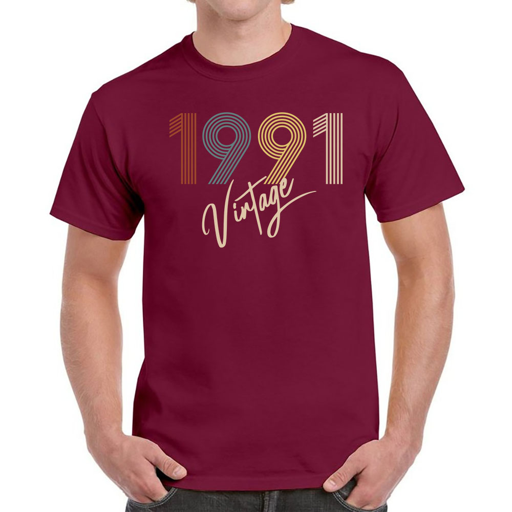 Limited Vintage 1991 Birthday T-Shirt For Men Women