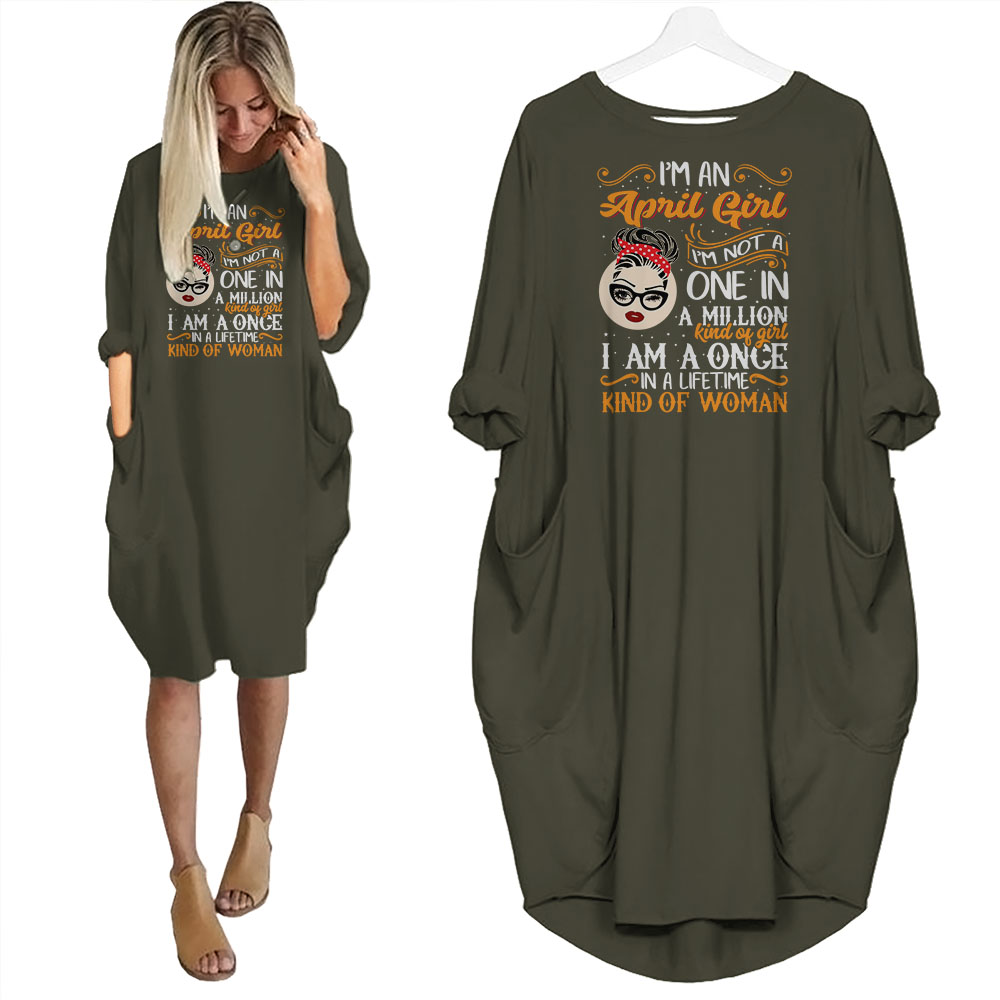 I'm April Girl Birthday Pocket Dress I'm April Girl Birthday Pocket Dress