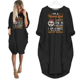 I'm March Girl Birthday Pocket Dress